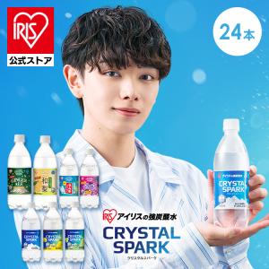 ＼新フレーバー登場／ 炭酸水 500ml 24本 強炭酸水 アイリスオーヤマ ラベルレス ジンジャーエール 和梨 レモン フレーバー アセロラ クリスタルスパーク *の写真